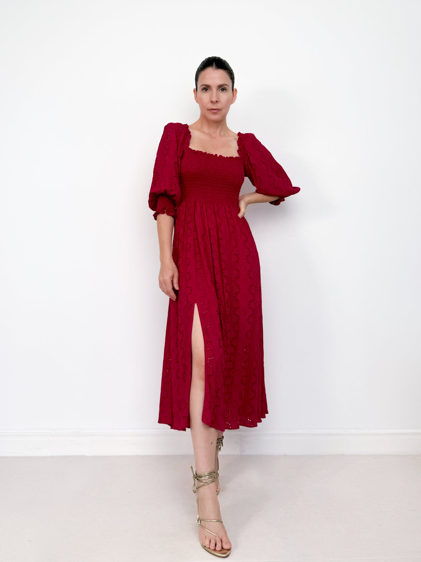 Vestido Midi Daisy - Vermelho Pitanga