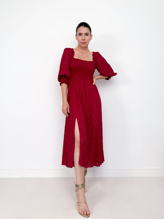 Vestido Midi Daisy - Vermelho Pitanga