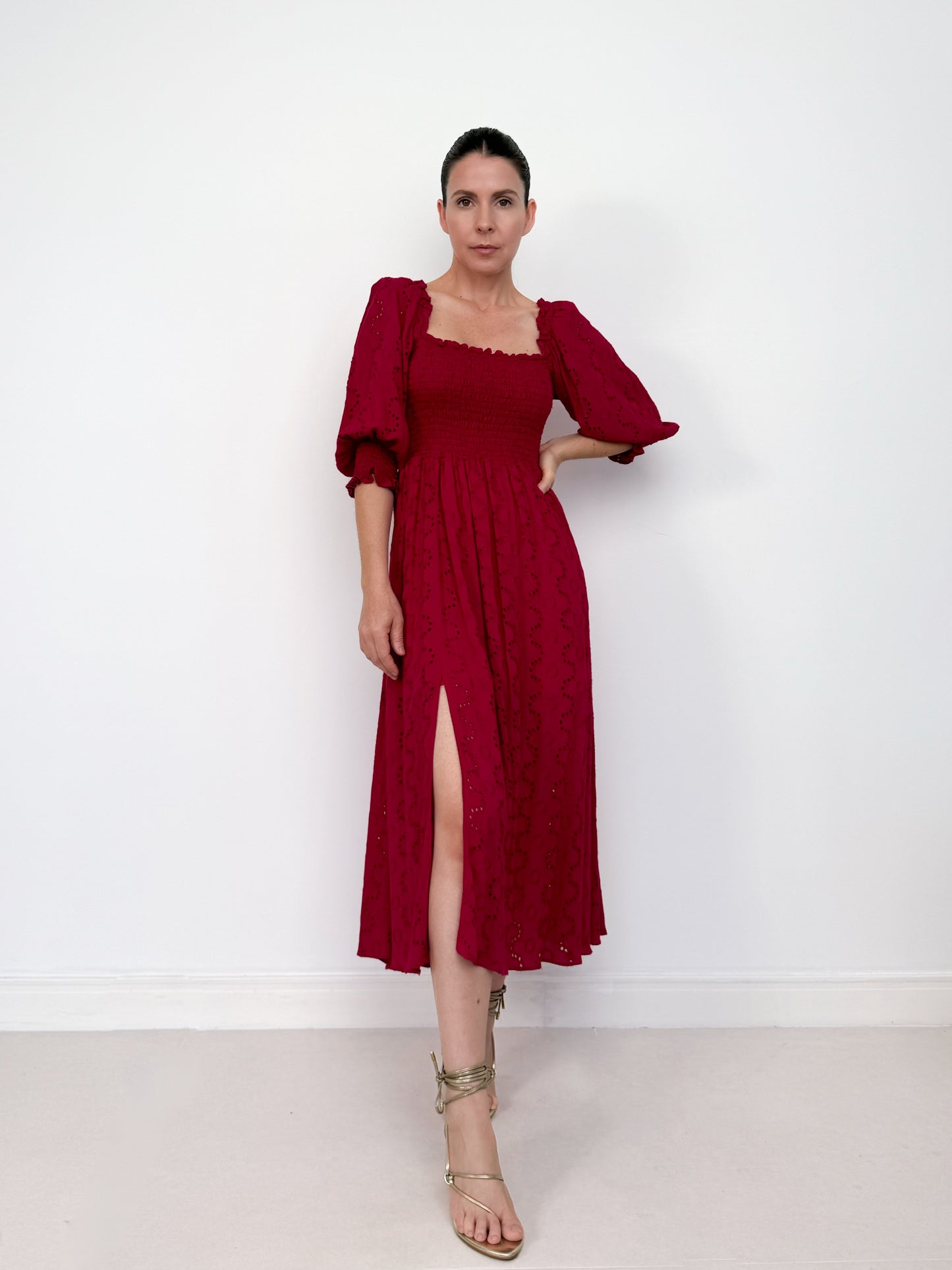 Vestido Midi Daisy - Vermelho Pitanga